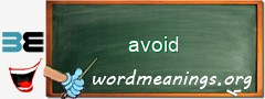 WordMeaning blackboard for avoid